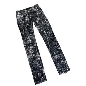 Diesel black and white graphic print corduroy jeans